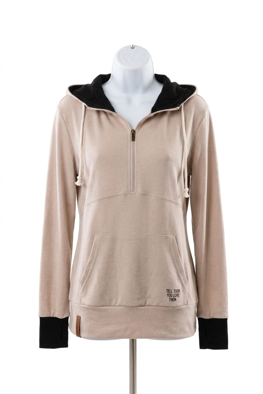 NEW AMPERSAND AVE halfzip hoodie in tell them you love them